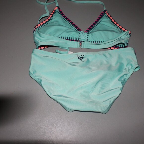 Blue  2 Pcs Justice Bikini Swimsuit Size 16 - Picture 6 of 11